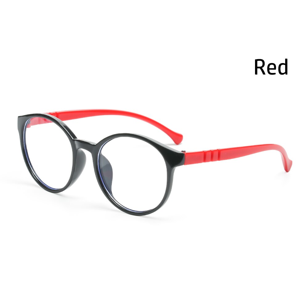 Kids Anti Blue Light Glasses Boys Girls Ultra Light PC Soft Frame Clear Lens Eyewear Eye Protection Computer Eyeglasses: type1-red