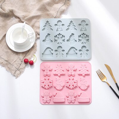 Kerstboom Fondant Cake Silicone Mold Kerst Taart Decoreren Gereedschappen Cupcake Chocolade Koekjes Snoep Mold Diy Bakvorm