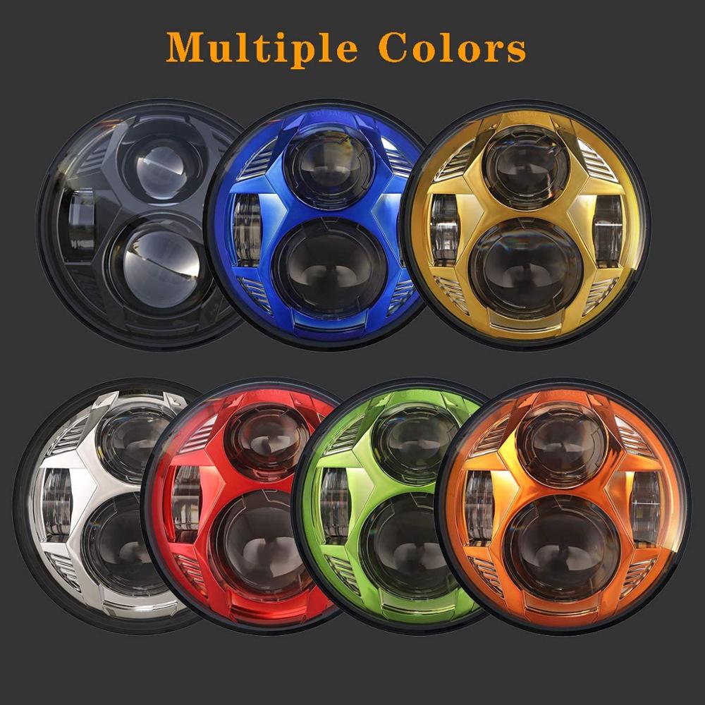 Für Harley Dyna FXCW FXCWC FXSBSE FXSTB 5,75 Zoll Runde LED Scheinwerfer Mit hoch/niedrig Strahl 51W Spinne bilden Motorrad Kopf Licht