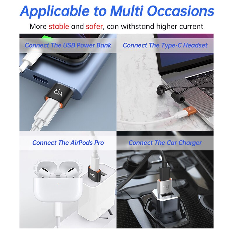 6A Type C Female Naar Usb A Male Otg Adapter Usb C... – Grandado
