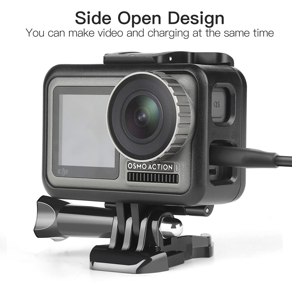 Schieten Side Open Beschermende Frame Case Voor Dji Osmo Actie Camera Kooi Shell Behuizing Frame Voor Dji Osmo Actie Camera accessoires
