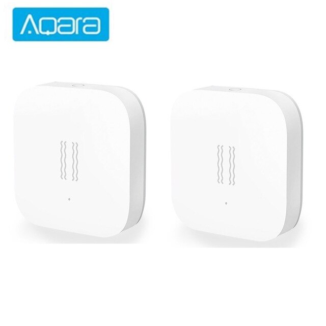 Aqara Smart Motion Sensor Vibration Detection Zigbee Shock Sensor Alarm Monitor Built In Gyro for MiHome Gateway 3 Aqara Hub: 2pcs Vibration