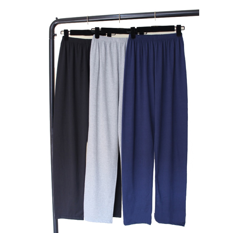 Pyjama en coton confortable pour homme, pantalon de salon, ample,