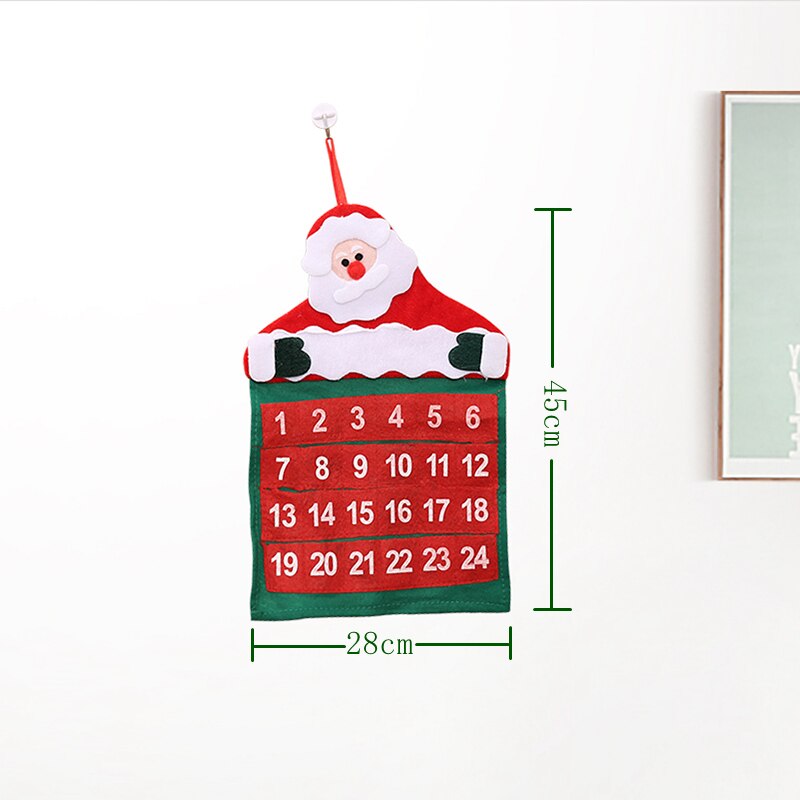Luanqi julkalender jultomten julhängande dekorationer vägghängande dekor härlig billig kalender gott år