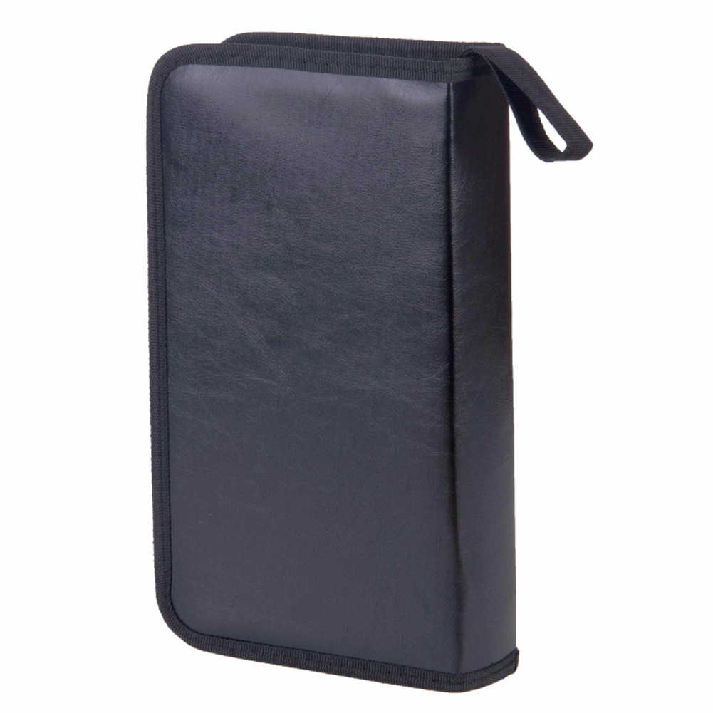 80 Mouw Kunstleer Bescherming Cd Tas Dvd Tool Draagtas Auto Houder Grote Capaciteit Multifunctionele Opslag Rechthoek