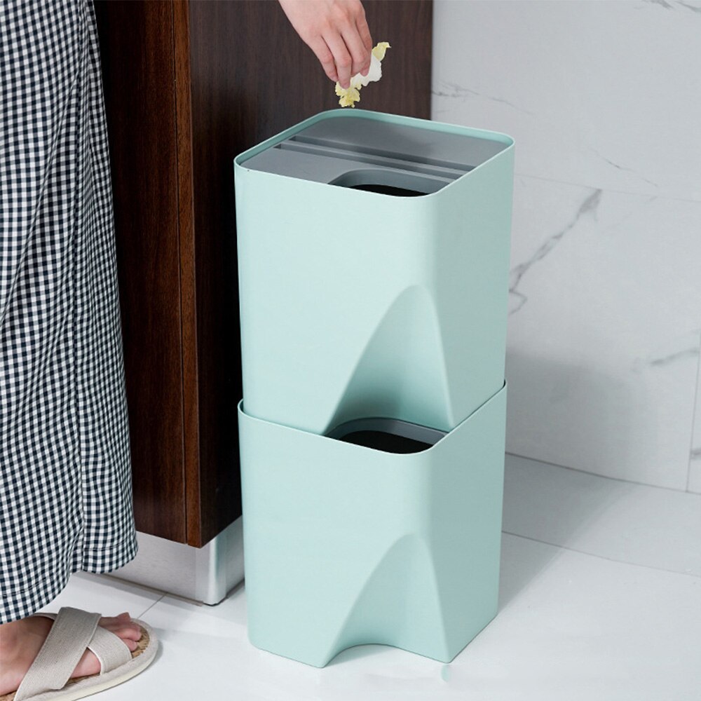 Multi-Function Kitchen Trash Bin For Recycling Trash Bin Stacked Household Waste Sorting Dry Wet Separation Trash Bin For Home