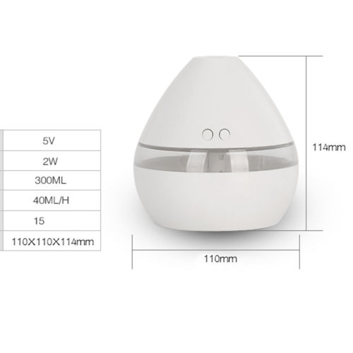 300Ml Luchtbevochtiger Essentiële Olie Diffuser Houtnerf Aromatherapie Diffusers Aroma Purifier Mistmaker Led Licht Voor Thuis: D