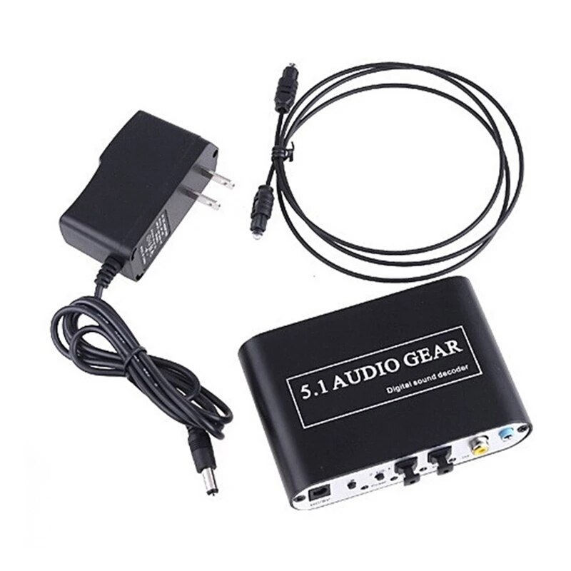 Digital Audio Sound Decoder 5.1 Audio Gear Dts AC3 Pcm Digitale Audio Converter Lpcm 5.1 Analoge Uitgang Sound Decoder versterker: Default Title