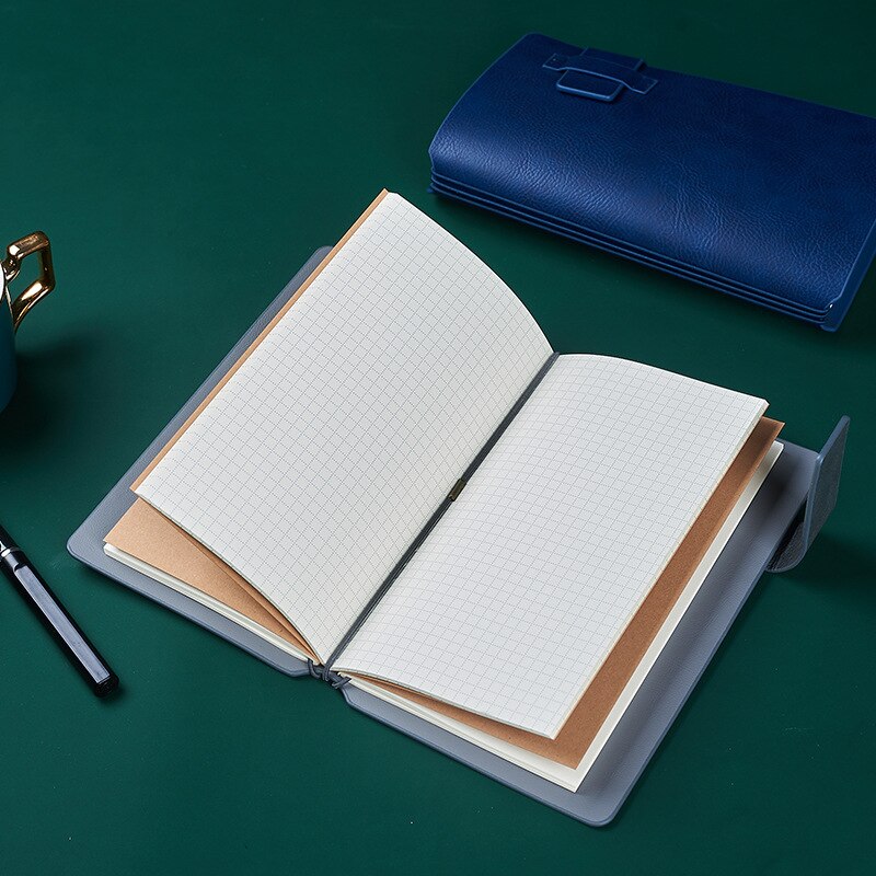 Portable Office Stationery Planner,Cute A6 Leather Mini Travel Schedule Diary Bullet Journal Notebooks Brown