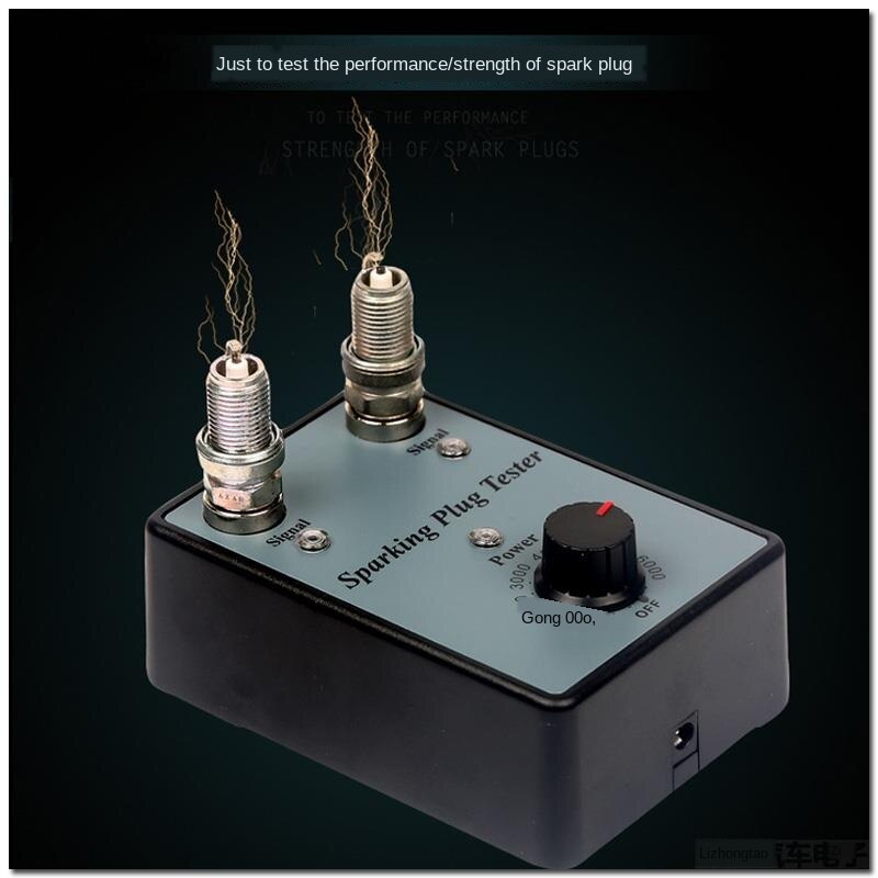 Spark Plug Tester Test Bench Double Hole Flame Jumping Test Flame Jumping Gauge Ignition Diagnostic Instrument 4S Shop Tool