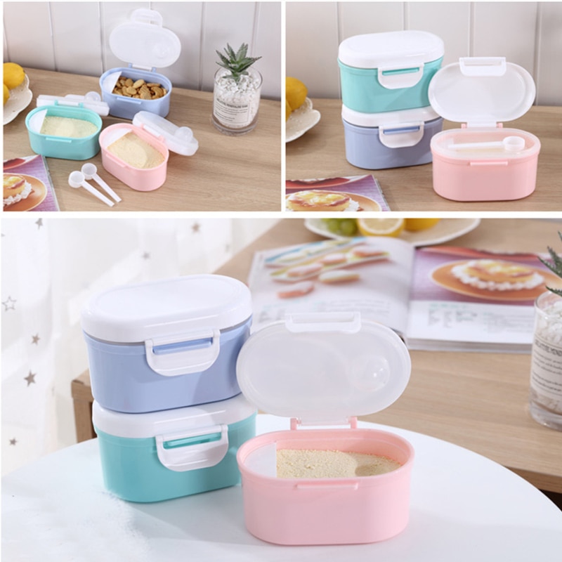 Baby Formula Milk Storage Infants Portable Milk Powder Formula Dispenser Food Container Storage Feeding Box for Kids Food PP Box