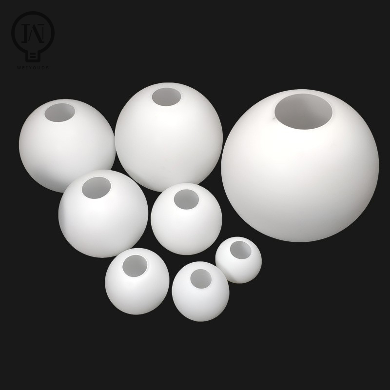 Weißer Lampenschirm aus Glas, milchig Globus Lampenschirme passende Lampe, D10cm D12cm D15cm D20cm D25cm runde Lichtabdeckung, Pantalla Lampara