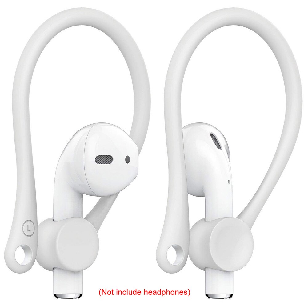 Mini auriculares Bluetooth anticaída 2 uds., ganchos para los auriculares, soporte para airpods 1 2: Blanco