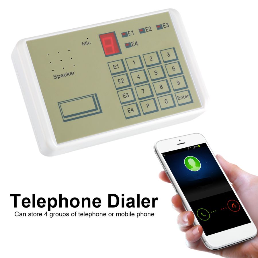 12v kablet telefon stemme auto-oppringing oppringing innbruddssikkerhet hus alarmsystem