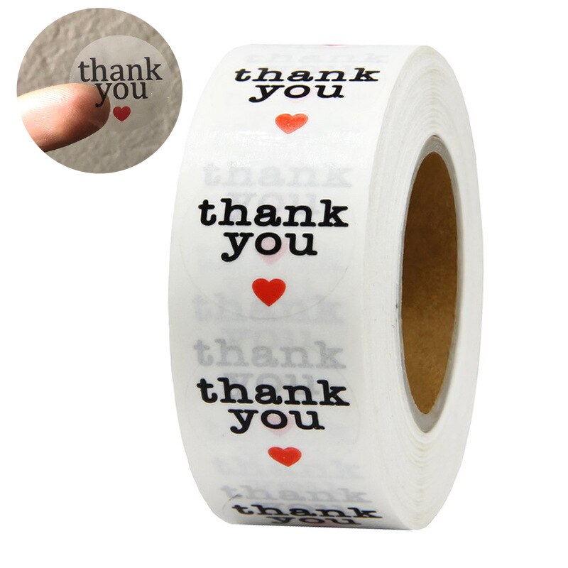 50-500pcs Clear Merry Christmas Stickers Thank You Card Box Package Label Sealing Stickers Wedding Decor Stationery Sticker: YH209-50pcs