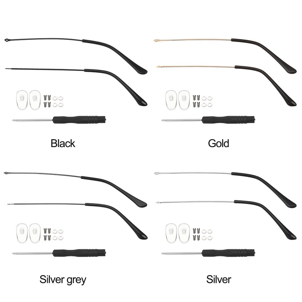1 Pair Glasses Metal Replacement Leg Temple Arm Eyeglasses Frame Anti-Slip Glasses Frame Repair Eyewear Accessories Universal