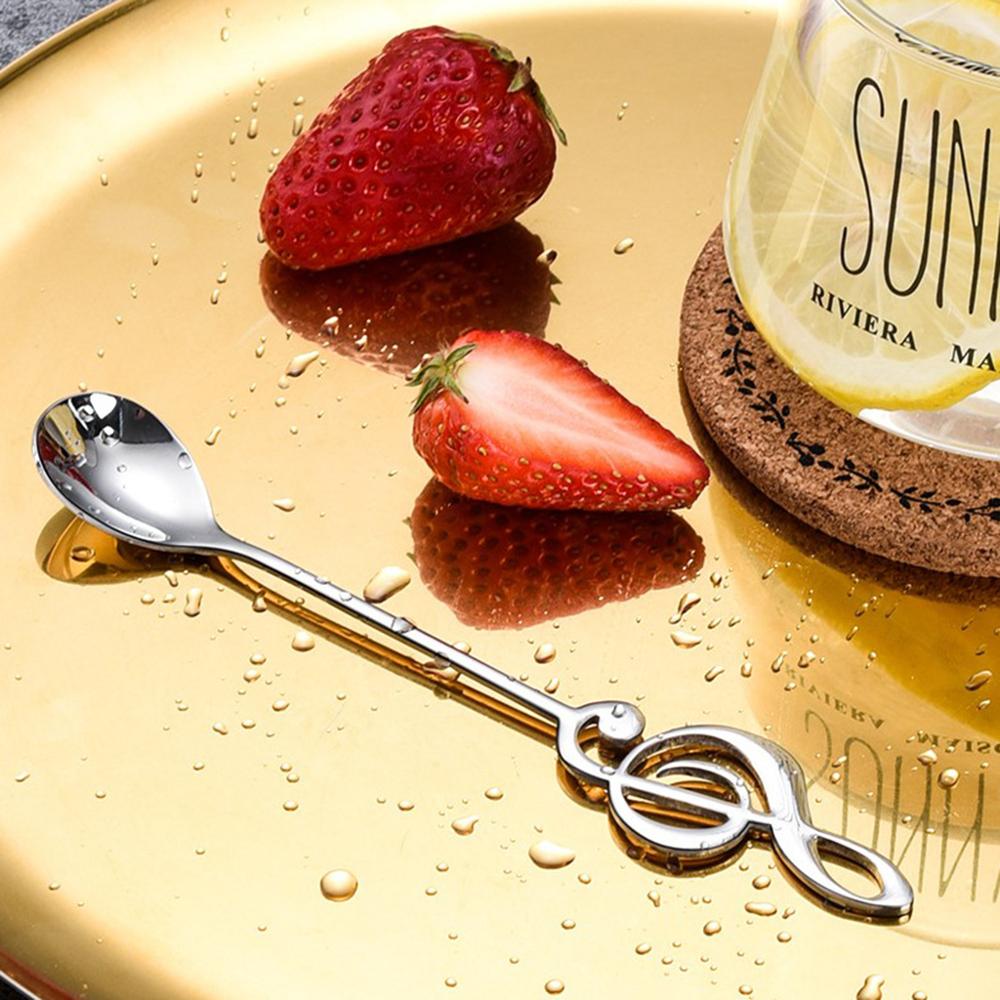 S Rvs Muzieknoot Koffie Roeren Lepel Suiker Ijs Mok Dessert Thee Lepel