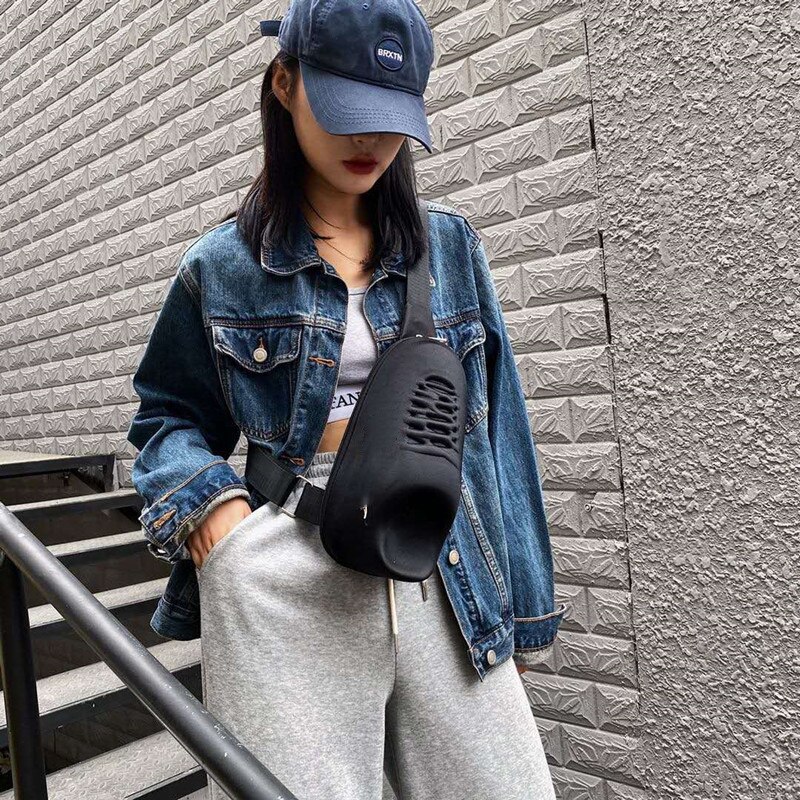 Bolsa de hombro de las mujeres bolsa de zapatos tendencia genial calle casual deportes bolsa de bandolera de