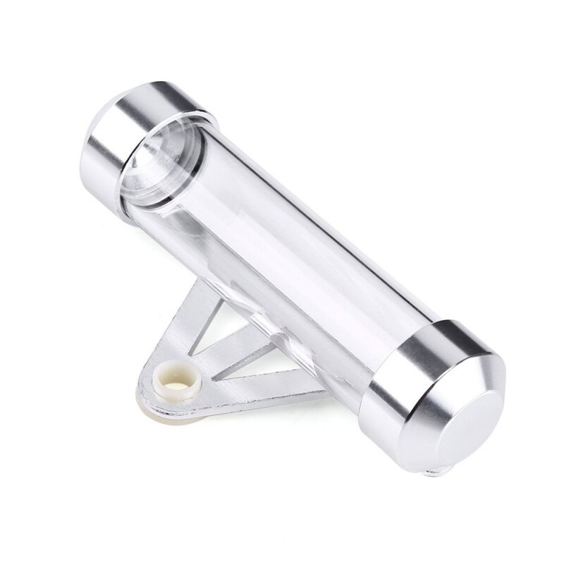 Motorcykel afgift skiverør universal motorcykel sikker afgift skiverør cylindrisk holder ramme vandtæt luftkompressor: Hvid