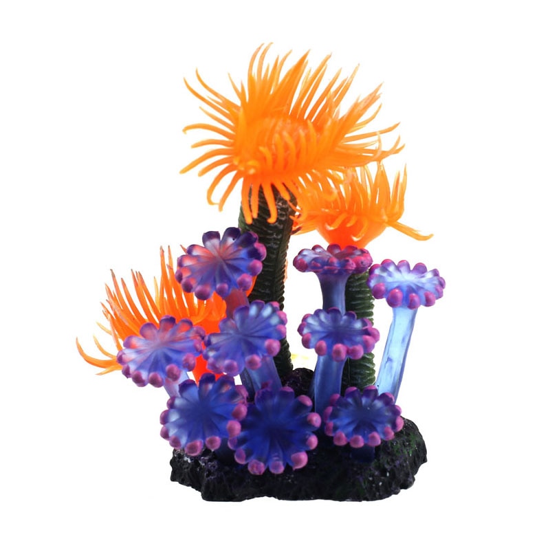 Decoraciones de peces de acuario hogar suave resina Artificial Coral pecera acuario encantadora Decoración