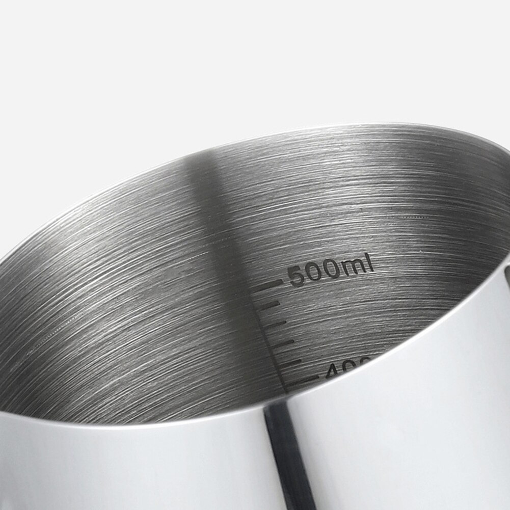 600ml mælkeskummende kande med integreret termometer kaffe cappuccino latte barista kandekande i rustfrit stål