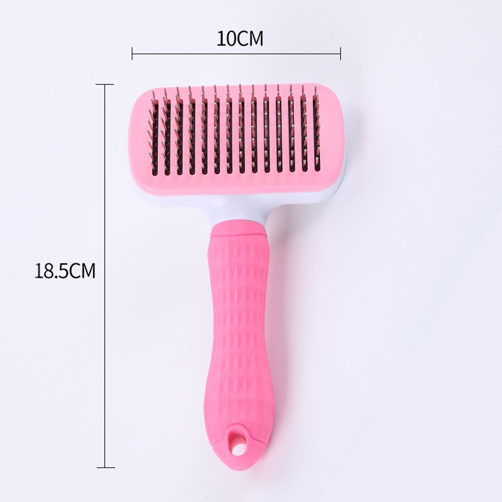 Kam Voor Katten Honden Haar Remover Huisdier Haaruitval Kam Pet Hond Kat Borstel Hond Grooming Oliejas Borstel Brosse Chien: rose red A / Fine needle