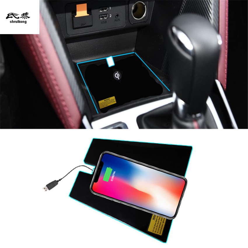 2RD Qi Quick Speciale On-Board Draadloze Oplader Telefoon Opladen Panel Auto Accessoires Voor Mazda CX-3 cx-3 CX3 Dk