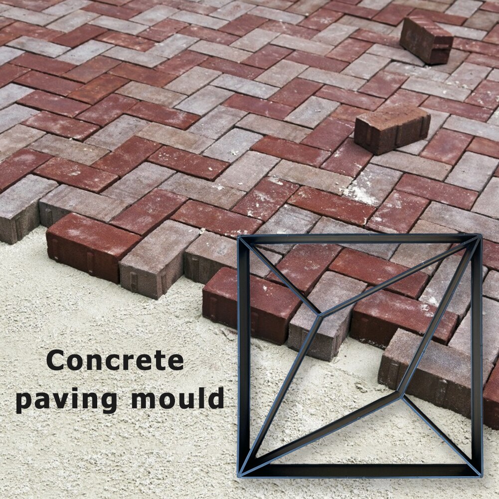 DIY Plastic Concrete Molds Lawns Path Maker Diamond-shape Route Cement Landscape Brick Molds for Garden Decoration