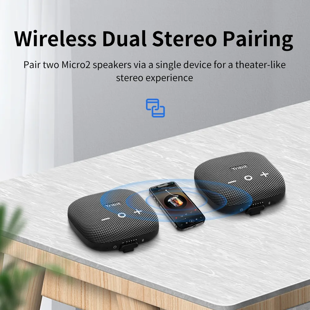 Collection Tribit StormBox Micro 2 Draagbare Bluetooth Speaker 90dB Luid Geluid Diepe Bass IP67 Waterdicht Camp Klein