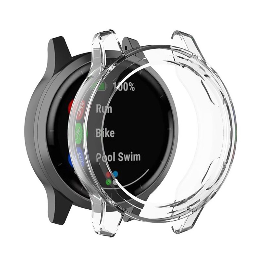 Protective case for Garmin Vivoactive 4 4S TPU cover slim Smart Watch bumper shell for Garmin Active S ActiveS: Clear / Garmin Vivoactive 4