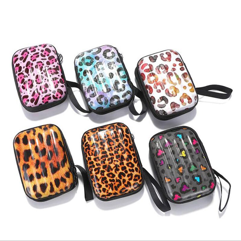 Mini 1pc Pouch Luggage Model Square Tin Iron Box Key Purse Pencil Case steel Box/coin Storage Bag headset Bag