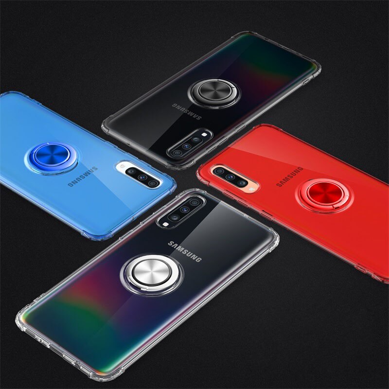 Support Transparent étuis pour Samsung A30S Coque de Protection en Silicone souple Coque de magnétisme pour Samsung a30s A 30s Coque