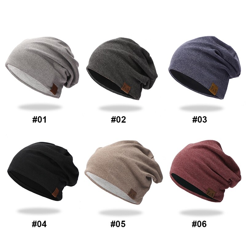 Outdoor Winter Unisex Mixed Color Beanies Cap Bonnet Skiing Hats Soft Cotton Knitted Hat Autumn Winter Sports Headwear