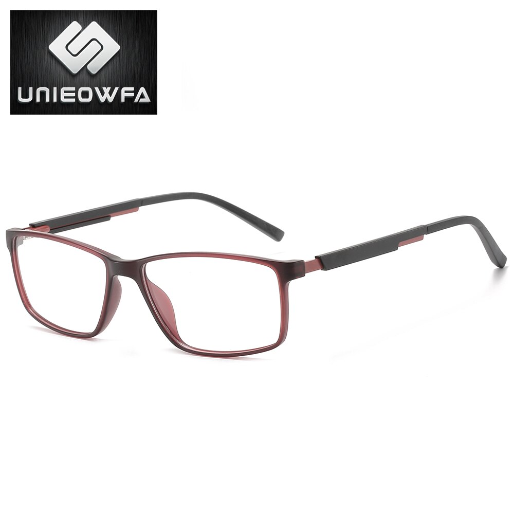 Optische Computer Brille Rahmen Männer Myopie Anti Blau Licht Blockieren Brillen Rahmen Rezept Klar Korea Spielen Brillen TR90: C4 Braun