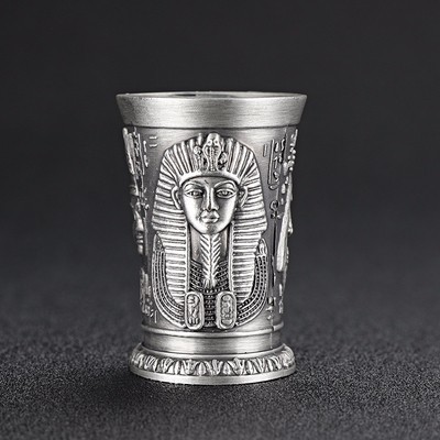 Copa de cobre de bronce antiguo de Egipto, vaso de chupito en 3D, licor de vino, espíritus, Cleopatra, Rameses, Rah, Vidro, Verre a vin, 3 piezas: 3 Pcs Cleopatra 3