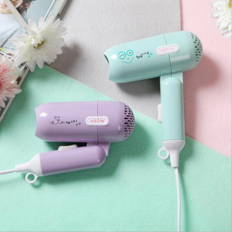 Foldable Portable Mini Hair Dryer Beauty Home Travel Hair Dryer Small Power Hair Dressing Styling Appliance 220V 450W