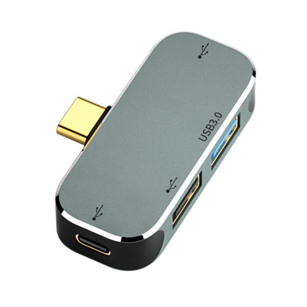 PC Computer Type-C Extension Hub 3.55mm Jack PD100W USB3.0/USB2.0/USB3.1 HDMI-Compatible USB Extender: WHITE