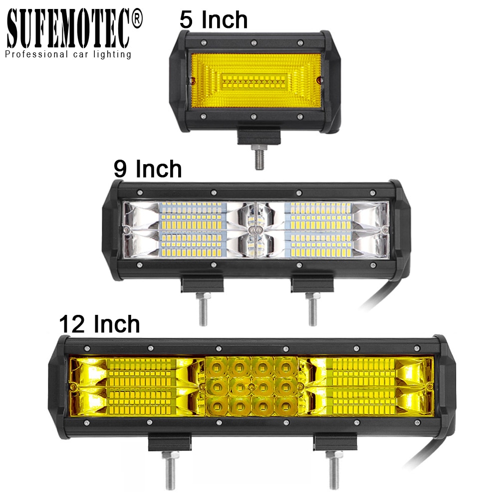 12 Inch 72 W 180 W LED Light Bar Spot Flood Balken Voor 4X4 Offroad Vrachtwagens Motorfiets Fog lamp 12 V 24 V Rijden Werk Externe Lichten