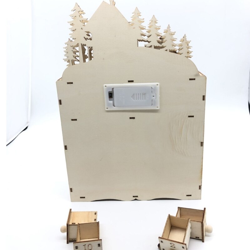 Calendrier De L'Avent En Bois 1-25 - Étiquettes Cadeaux DIY Noël Vintage Pour Décoration