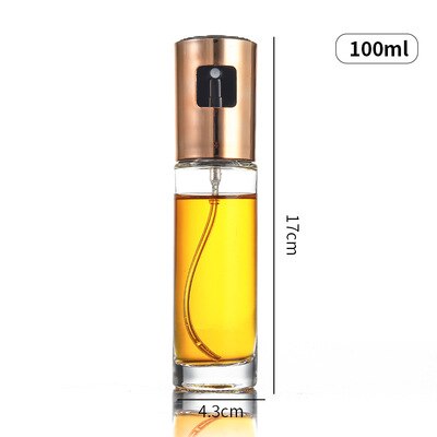 Oil Spray Bottle BBQ Cooking Kitchen Baking Olive Oil Sprayer Oil Spray Empty Bottle Vinegar Bottle Oil Dispenser Squeeze Bottle: Rose gold