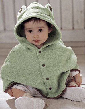 Verkoop Baby Panda Mantel Om Kleine Konijn Zhongtong Kikkers Eendjes Aardbei Shawl Batwing Jas 00069: 19-24 months / Army Green