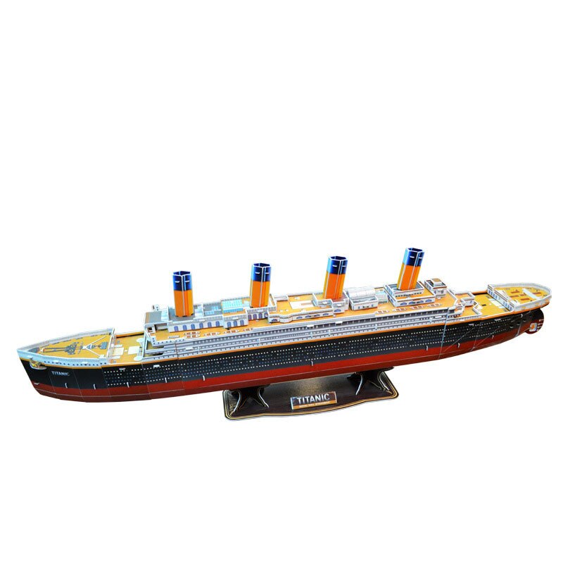Tredimensionelt kartonpuslespil 3d titanic krydstogtskib model pædagogisk legetøj til børn voksen boligindretning: Opp taske