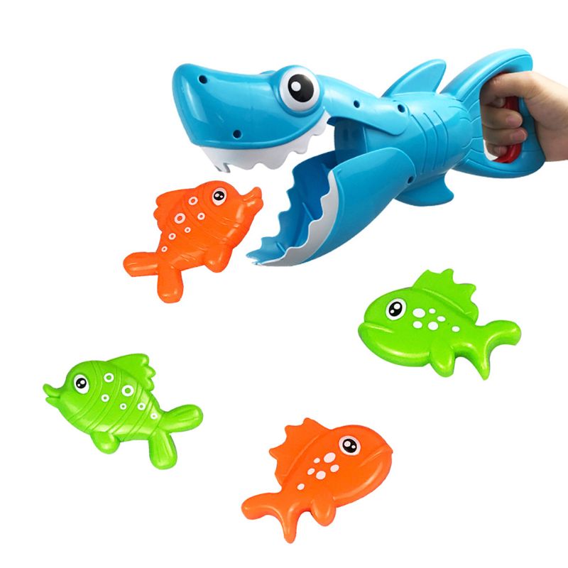 Requin Grabber jouet de bain pour garçons filles attraper jeu avec 4 poissons baignoire pêche 23GD