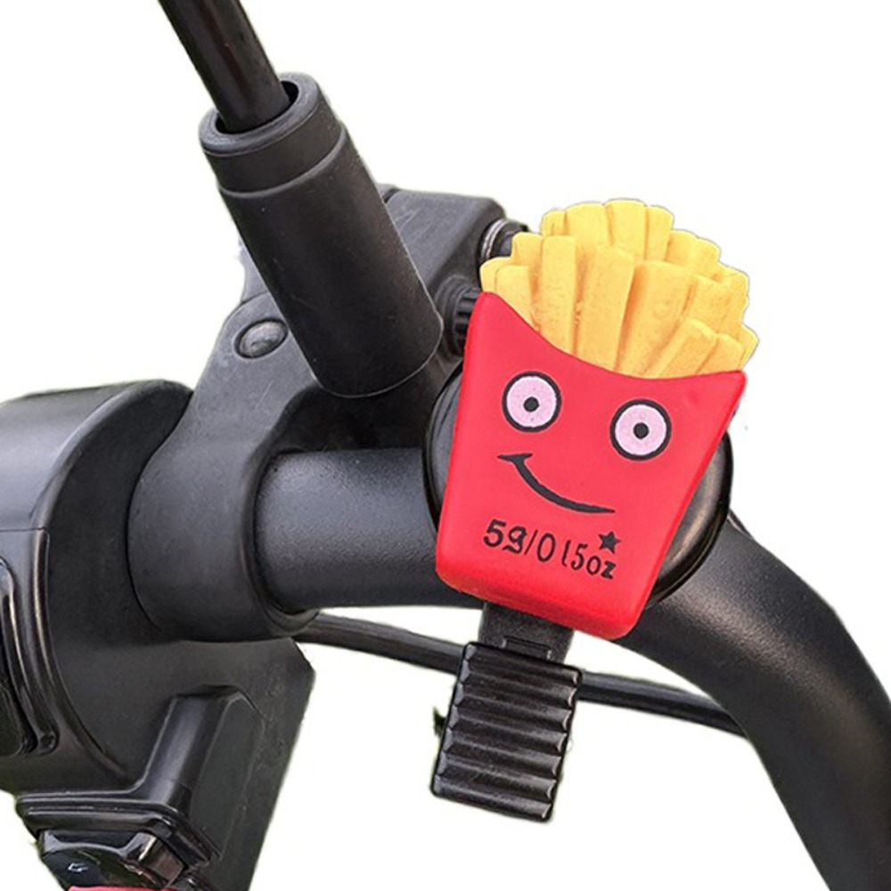 Fahrradzubehör Hamburg Karikatur Fahrradklingel Pommes Frites Sandwich Fahrradhupe Karikatur Laute Fahrrad Rollerklingel Fahrradlenker