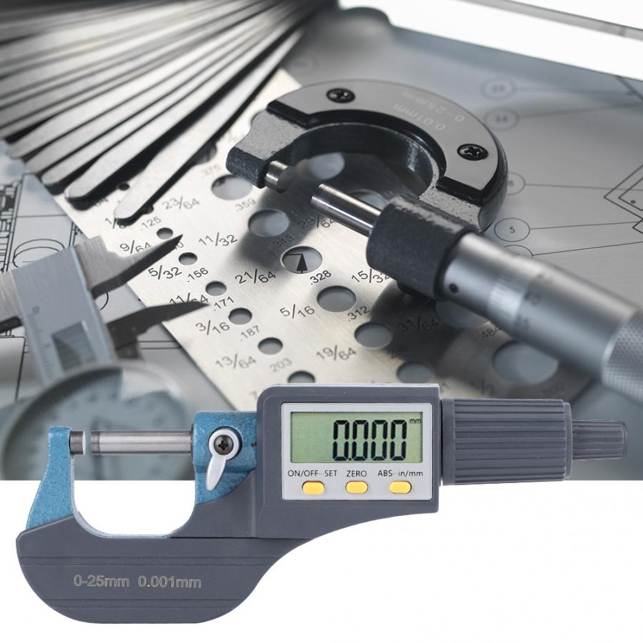 Thickness Micrometer Electronic Digital Display High Precision Outside Micrometer Thickness Gauge 0-25mm Range Mikrometre