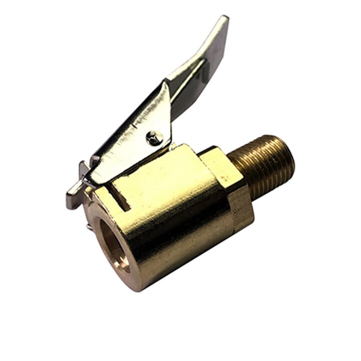 Bil auto messing 8mm dæk hjul dæk luftpatron inflator pumpe ventil klip klemmestik adapter biltilbehør til kompressor