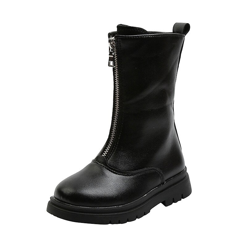 Autunno Inverno Scarpe Per Bambini Stivali 2020 Bambini Del Bambino di Modo di Cuoio Dell'unità di elaborazione Delle Ragazze Della Principessa Stivali In Pelle Con Cerniera a Metà Polpaccio Avvio e61