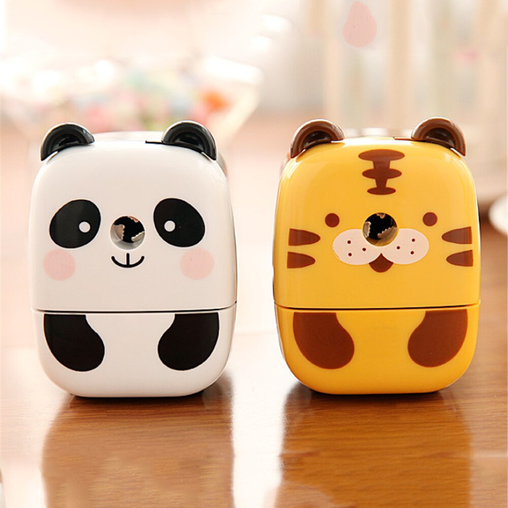 Sacapuntas de animales de dibujos animados Kawaii, papelería, para niños, bonito Panda, Tigre, cortador de lápices, herramienta, suministros de oficina y escuela