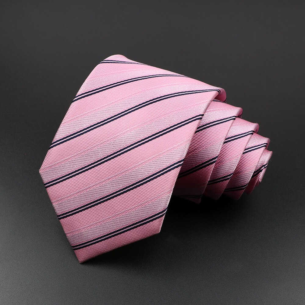 Cravates classiques à rayures tissées Jacquard pour hommes, 100% soie, pour costume de mariage d'affaires, accessoires
