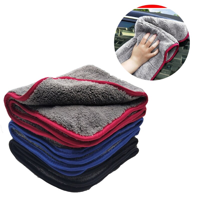 42*48cm 1000GSM Auto Detaillierung Korallen Vlies doppelseitige Handtuch Auto Reinigung Auto Waschen Lappen für Autos Heimat Küche